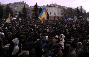 В Тернополе появился столб позора для “слуг режима Януковича”