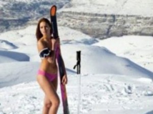 Голые снимки ливанской лыжницы вызвали скандал (Видео)