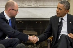 Обама пообещал Яценюку “мощную поддержку” и пригрозил РФ расплатой за Украину