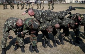 Резервный батальон Нацгвардии заступает на боевое дежурство в Славянск