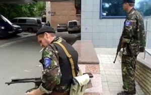 Центр Донецка перекрыли люди с автоматами (+Видео)
