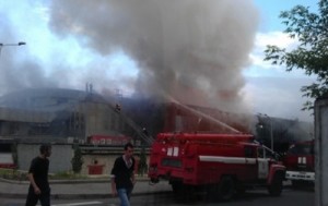 В Донецке во дворце спорта произошел пожар (+Видео)