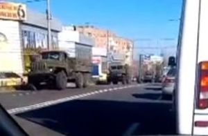 По Макеевке проехала колона установок «Град» террористов ДНР (+Видео)