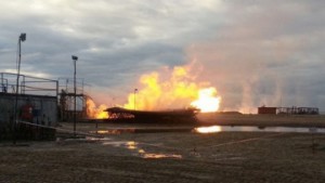 В России горит газовая скважина “Газпрома”