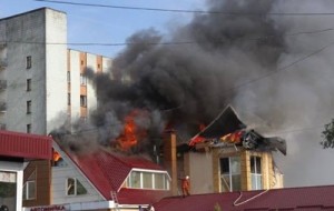 В Житомире горел развлекательный комплекс (+Видео)