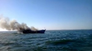 В Мариуполе взорвался катер береговой охраны Госпогранслужбы