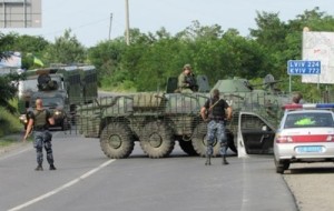 В Мукачево въехала колона военной техники (+Видео)