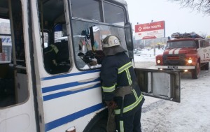 На Черкащине загорелась маршрутка с 40 пассажирами
