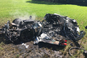 Водитель разбил юбилейный Ferrari через час после покупки