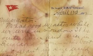 Последнее известное письмо с Титаника продали на аукционе