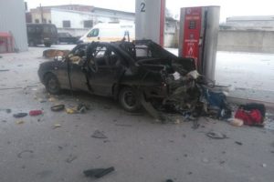 Автомобиль на газу взорвался во время заправки в Шостке