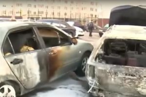 В Киеве сгорело пять авто на Софиевской Борщаговке