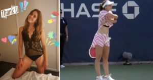 Теннисистка из Франции разделась на корте и получила за это штраф