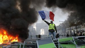 Полиция применила водометы к участникам акции “желтых жилетов” в Париже