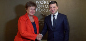 Зеленский встретился с директором МВФ в Мюнхене
